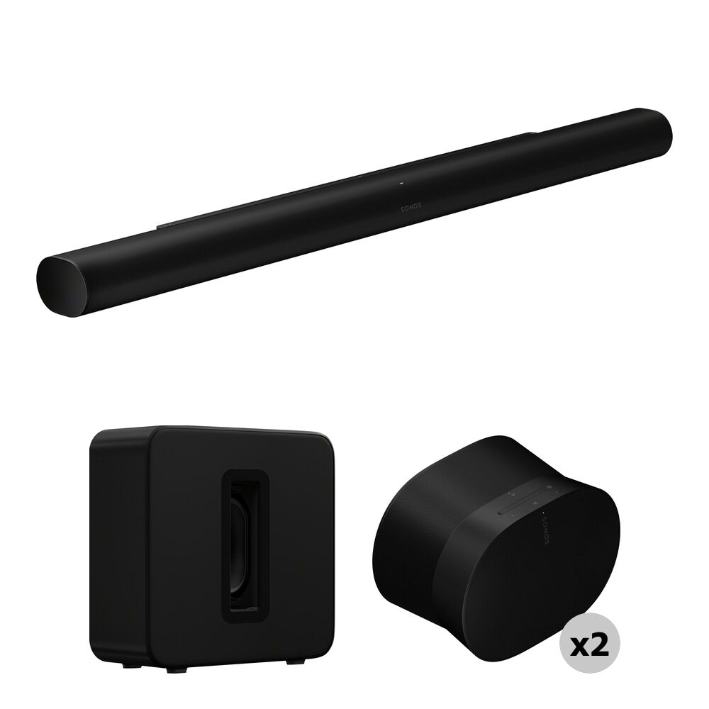 Комплект из звуковой панели Sonos Arc Ultra, беспроводного сабвуфера Sub 4 и двух колонок Era 300 (черный)
Комплект из звуковой панели Sonos Arc Ultra, беспроводного сабвуфера Sub 4 и двух колонок Era 300 (черный)