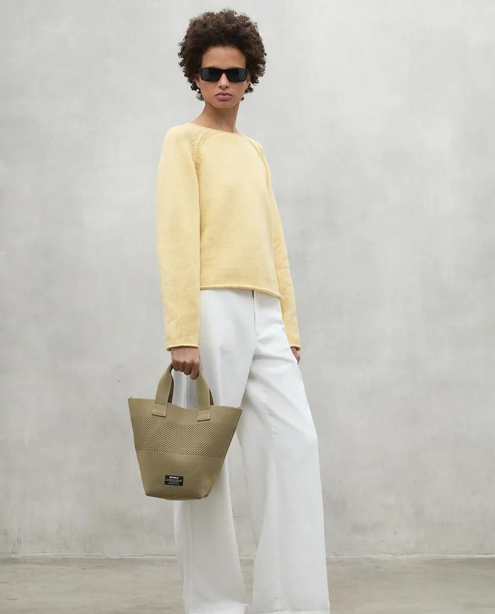 Женский джемпер с круглым вырезом свободного кроя Ecoalf, желтый
Женский джемпер с круглым вырезом свободного кроя Ecoalf, желтый