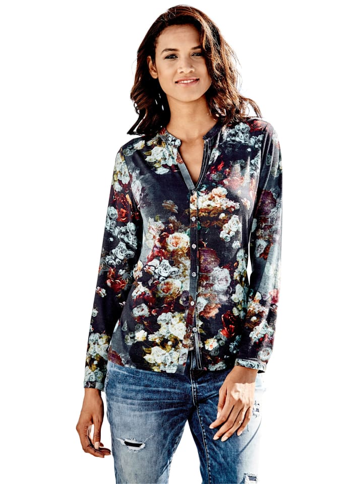 Блузка-рубашка темно-синего цвета Heine
Блузка-рубашка темно-синего цвета Heine