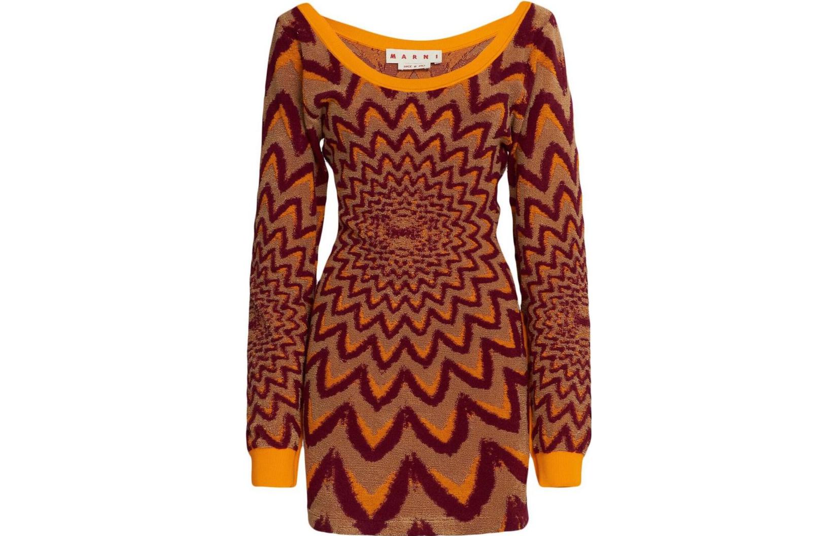 MARNI Женское платье с длинным рукавом, оранжевое, с круглым вырезом, средней длины
MARNI Женское платье с длинным рукавом, оранжевое, с круглым вырезом, средней длины