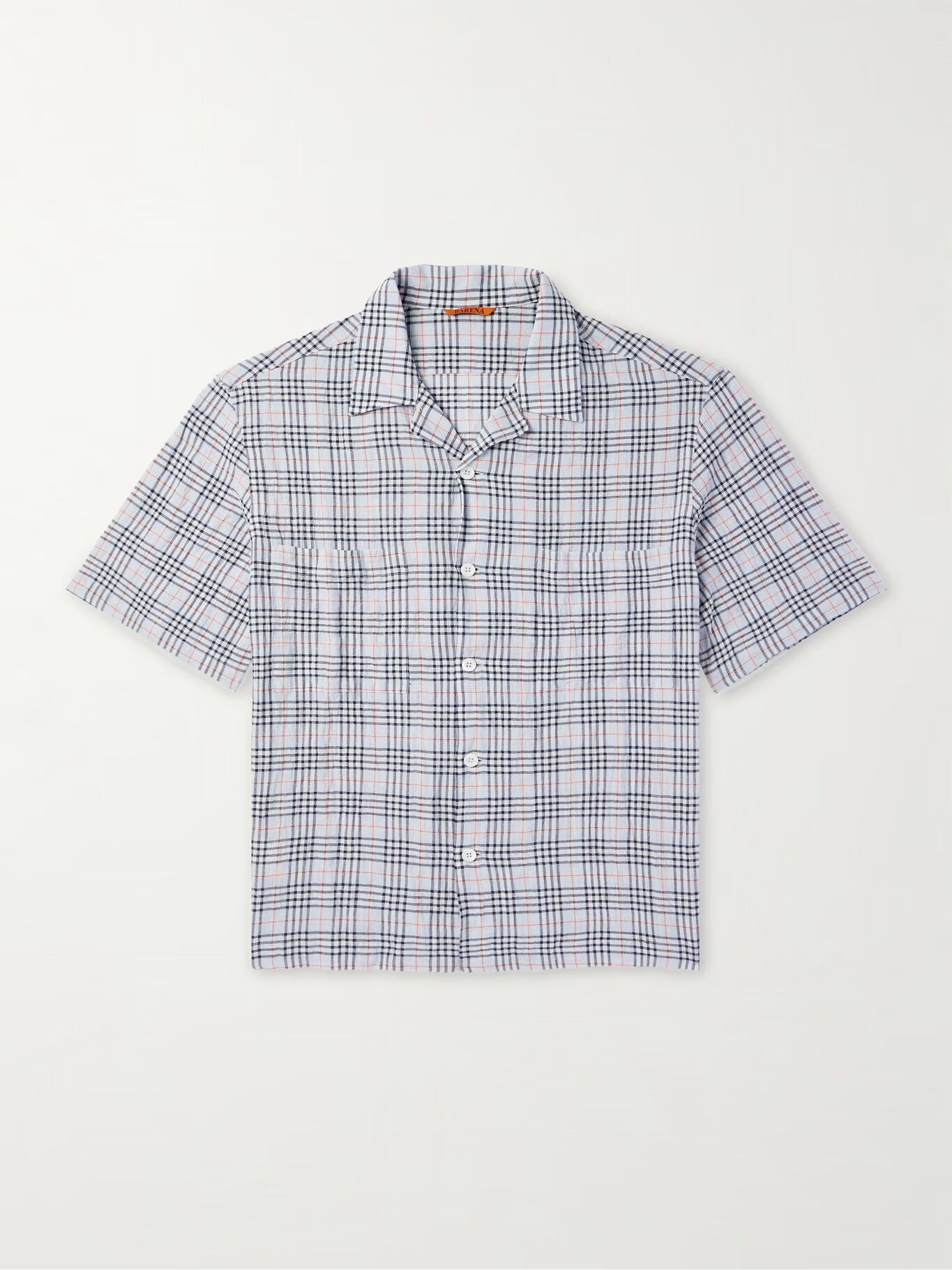 Рубашка Solana Camp-Collar из смеси хлопка и шерсти в полоску в клетку BARENA, синий
Рубашка Solana Camp-Collar из смеси хлопка и шерсти в полоску в клетку BARENA, синий