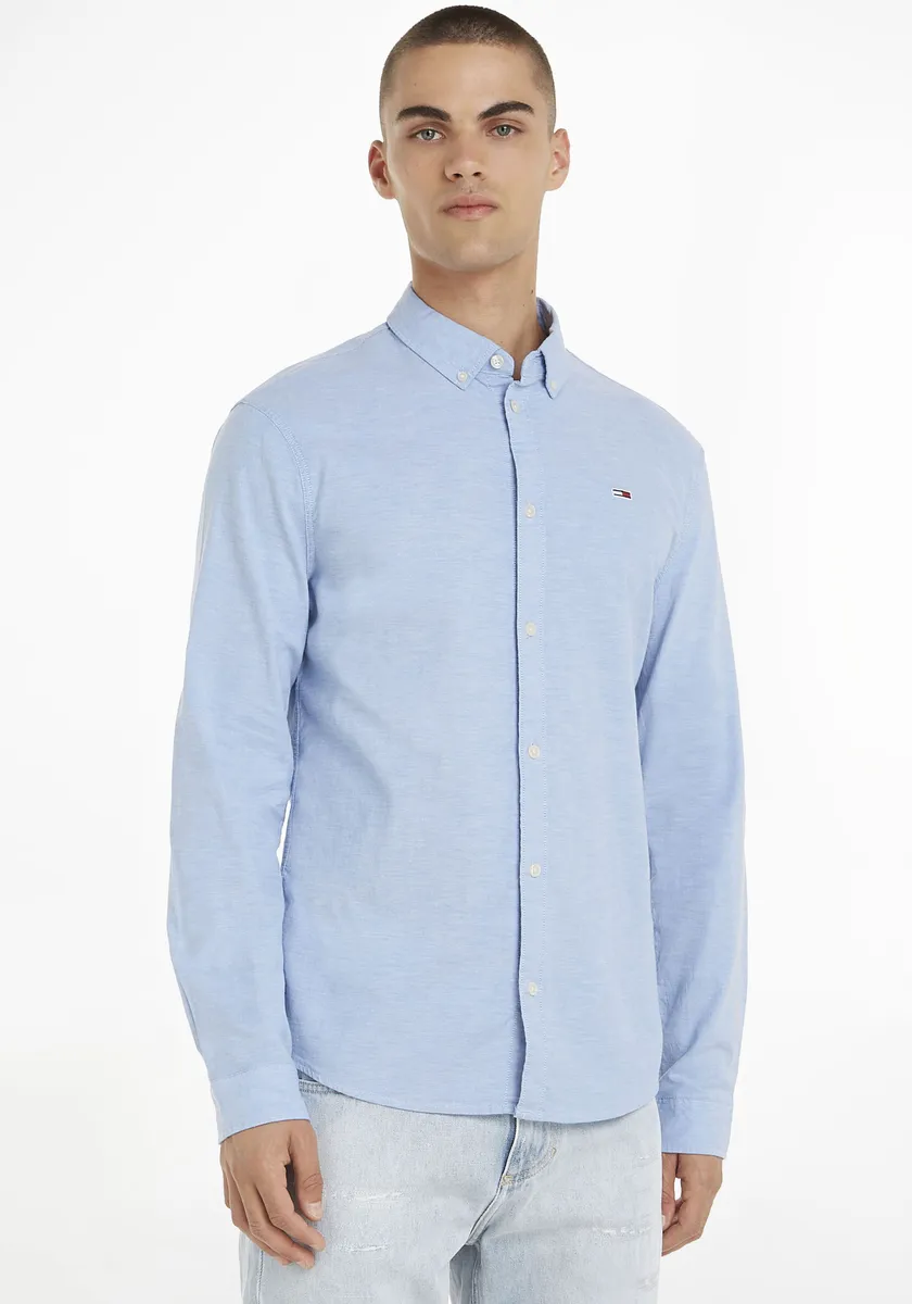 Рубашка Tommy Jeans с длинными рукавами "TJM Slim Stretch Oxford Shirt", с этикеткой-флажком на груди, синий
Рубашка Tommy Jeans с длинными рукавами "TJM Slim Stretch Oxford Shirt", с этикеткой-флажком на груди, синий