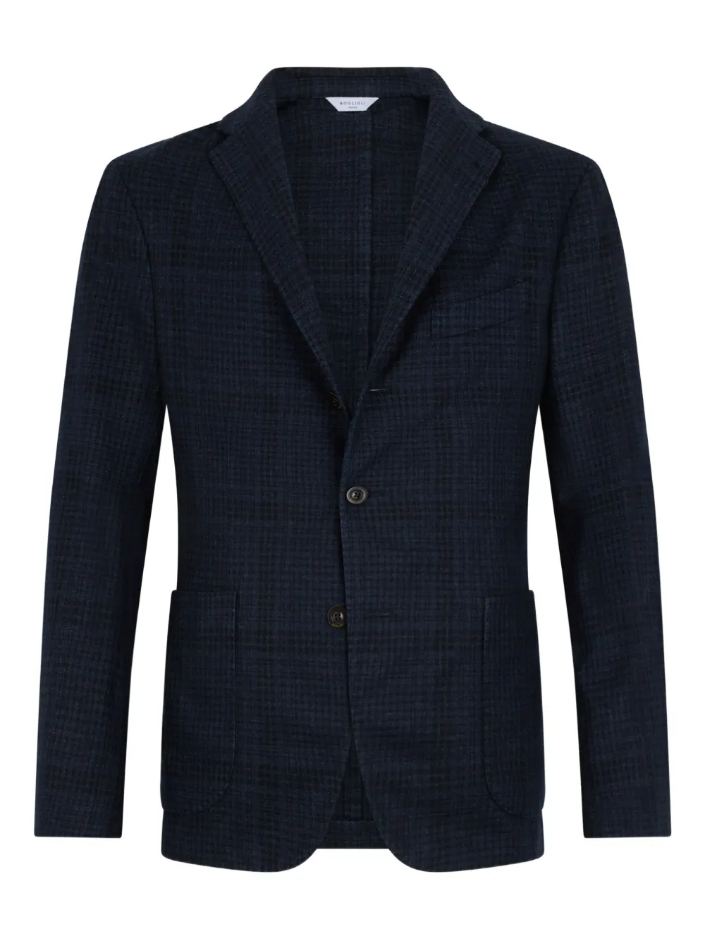 Однобортный пиджак в клетку Boglioli, синий
Однобортный пиджак в клетку Boglioli, синий