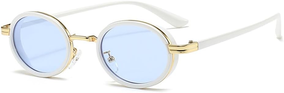 Защитные солнцезащитные очки для мужчин и женщин | Маленькие овальные, в стиле панк, градиентный чайный оттенок | для вождения и занятий спортом на открытом воздухе generic, White Blue
Защитные солнцезащитные очки для мужчин и женщин | Маленькие овальные, в стиле панк, градиентный чайный оттенок | для вождения и занятий спортом на открытом воздухе generic, White Blue