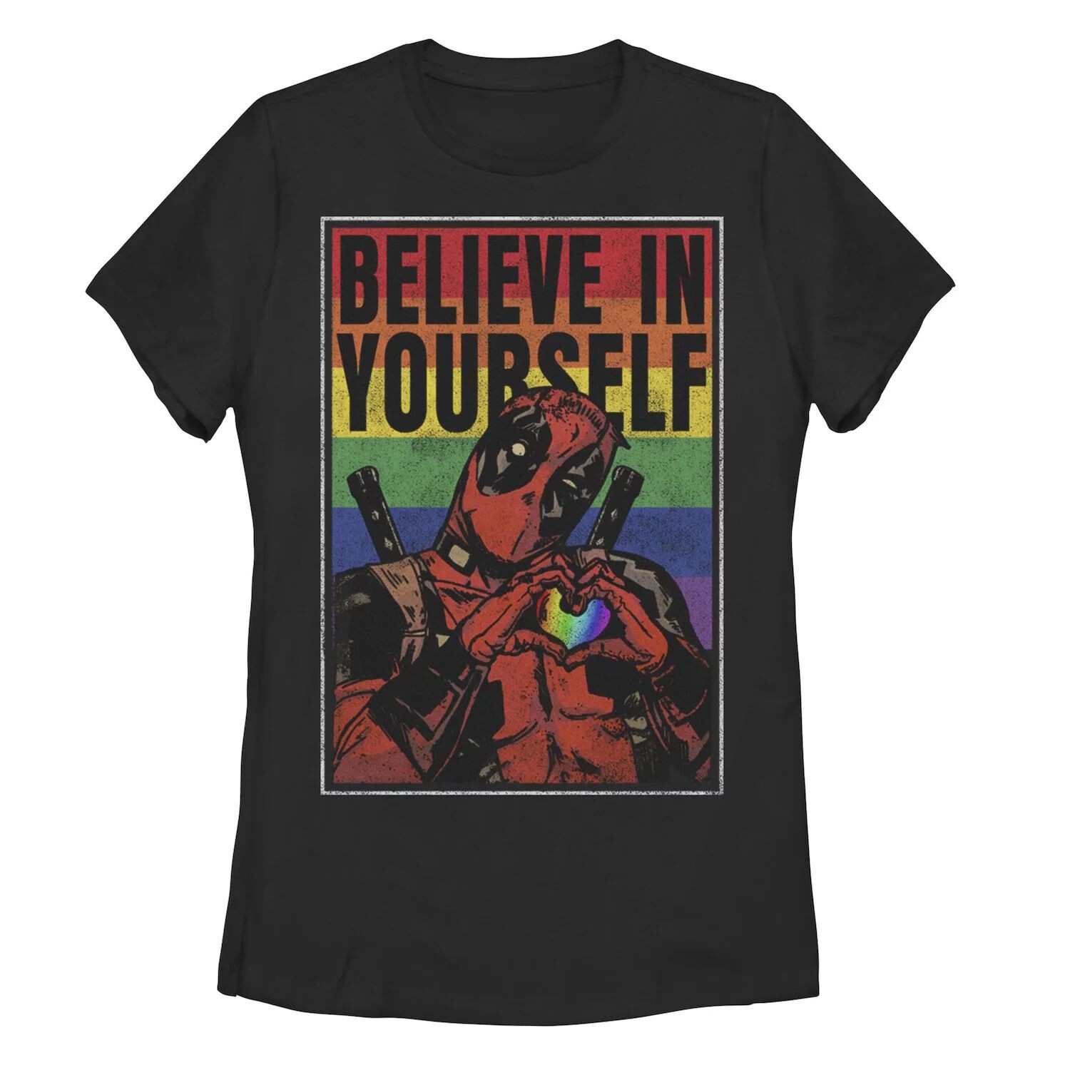 Детская футболка Marvel Deadpool Pride Believe In Yourself с радужным плакатом Licensed Character
Детская футболка Marvel Deadpool Pride Believe In Yourself с радужным плакатом Licensed Character