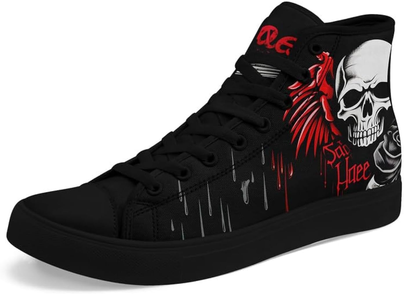 Крутые индивидуальные кроссовки Skull High Tops из холщовой ткани для мужчин и женщин, классические с шнуровкой, готический стиль, повседневные холщовые кроссовки Coolcustomize, Color3
Крутые индивидуальные кроссовки Skull High Tops из холщовой ткани для мужчин и женщин, классические с шнуровкой, готический стиль, повседневные холщовые кроссовки Coolcustomize, Color3