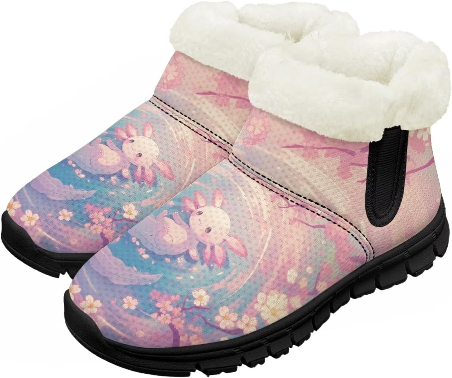 Детские зимние ботинки, теплые, с противоскользящей подошвой, с амортизирующей мемори-пеной, спортивные, без шнурков, для бега и треккинга, зимние кроссовки Pointodoor, Cherry Blossom Axolotl Pattern
Детские зимние ботинки, теплые, с противоскользящей подошвой, с амортизирующей мемори-пеной, спортивные, без шнурков, для бега и треккинга, зимние кроссовки Pointodoor, Cherry Blossom Axolotl Pattern