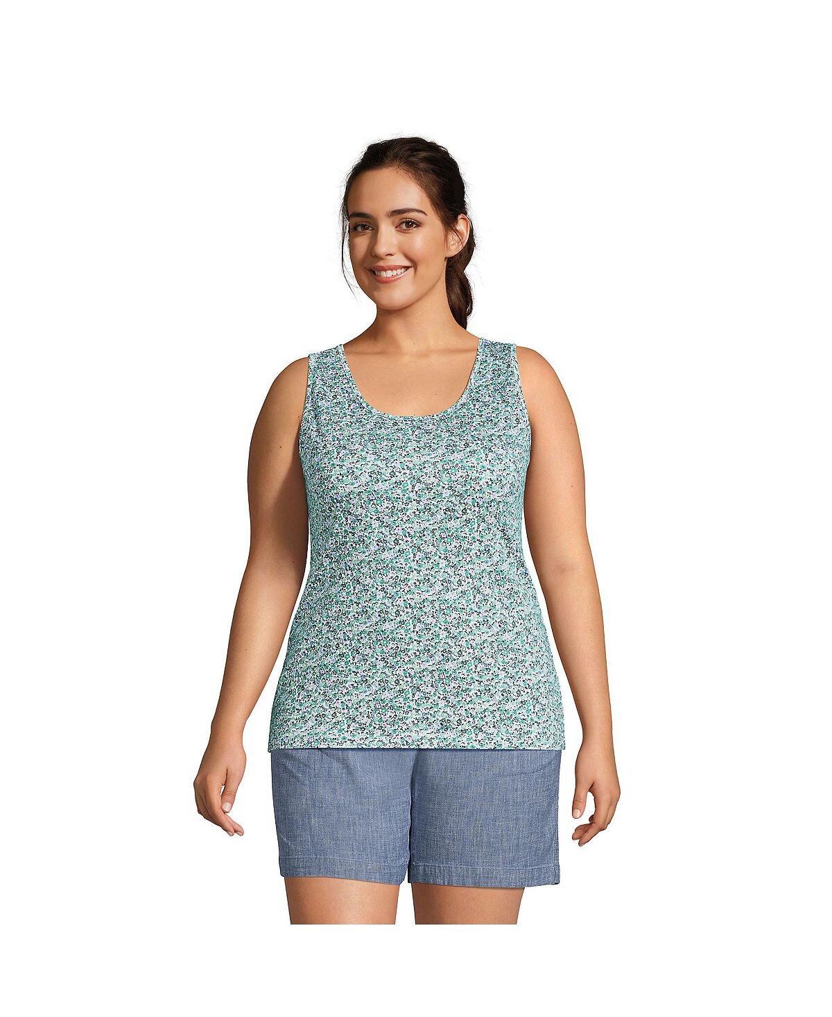 Женская хлопковая майка больших размеров Lands' End
Женская хлопковая майка больших размеров Lands' End