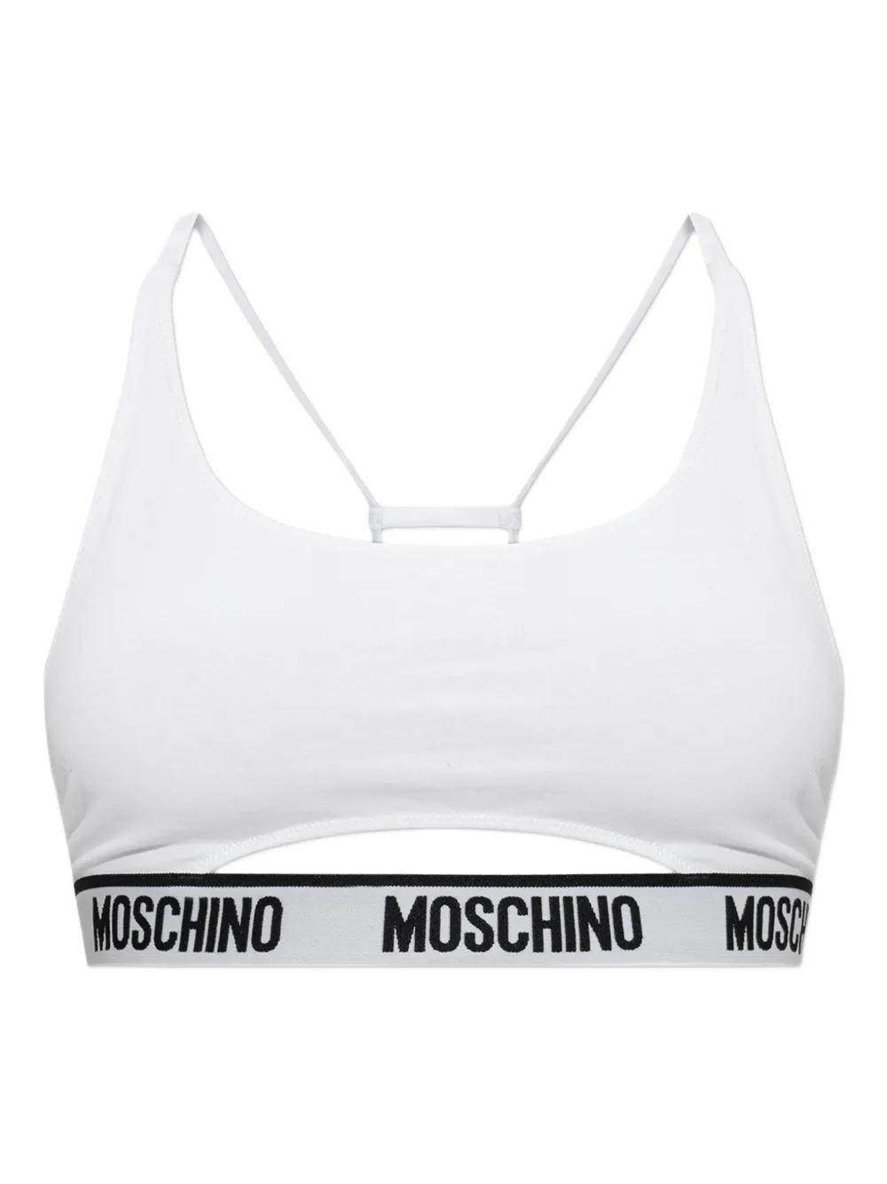 Топ с вырезами и логотипом Moschino, белый
Топ с вырезами и логотипом Moschino, белый