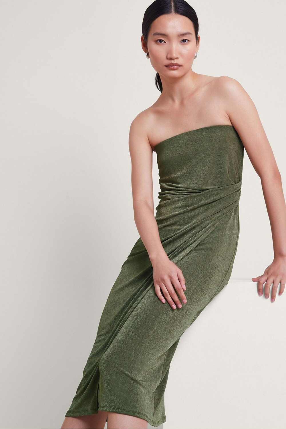 Платье Billi с вырезом бандо Monsoon, зеленый
Платье Billi с вырезом бандо Monsoon, зеленый