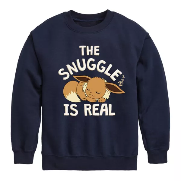 Толстовка из флиса с покемоном Иви "Snuggle Is Real" для мальчиков 8-20 лет Licensed Character, синий 
Толстовка из флиса с покемоном Иви "Snuggle Is Real" для мальчиков 8-20 лет Licensed Character, синий