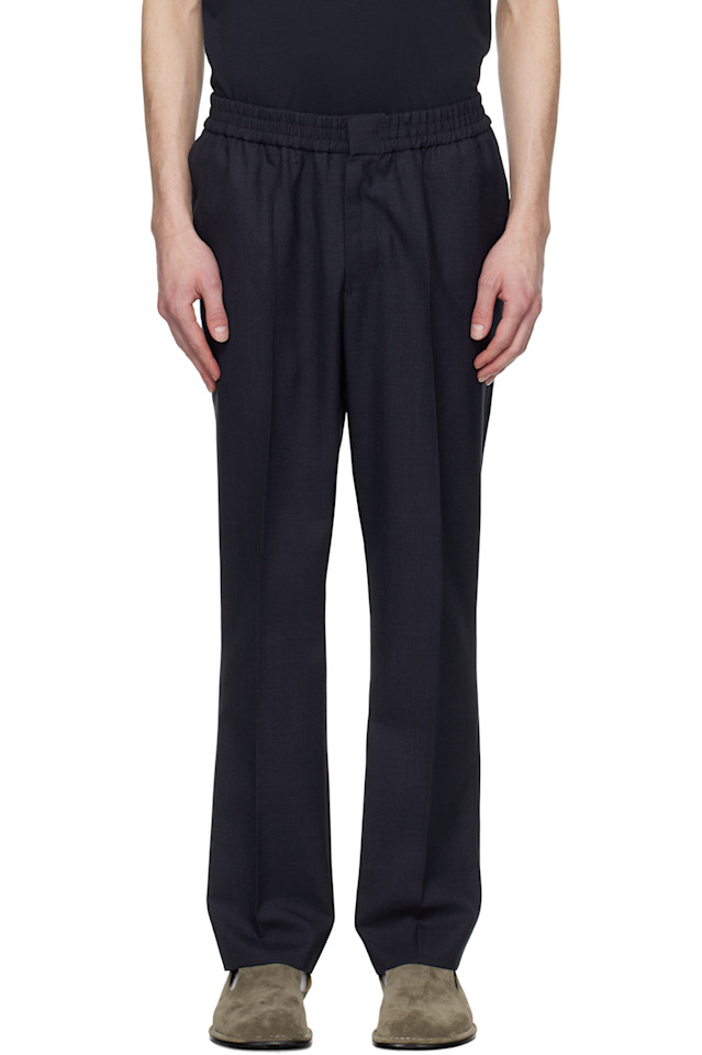 Брюки с эластичным поясом Ami Paris, синий
Брюки с эластичным поясом Ami Paris, синий