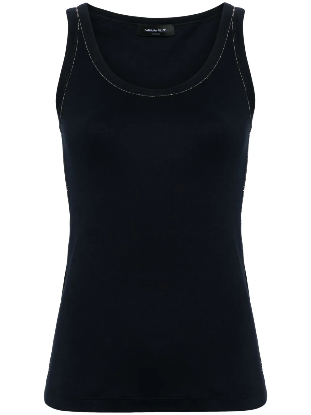 Декорированный топ в рубчик Fabiana Filippi, синий
Декорированный топ в рубчик Fabiana Filippi, синий