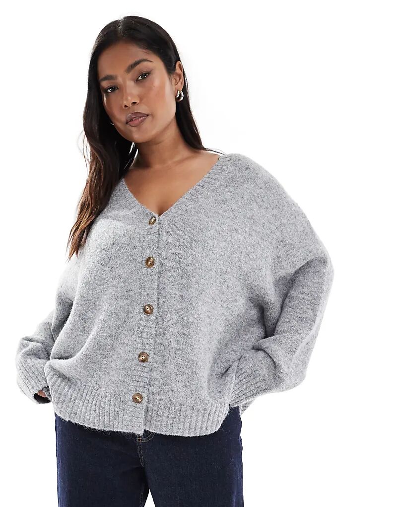 4th & Reckless Plus шерстяной мягкий трикотажный кардиган со спущенными плечами серого цвета
4th & Reckless Plus шерстяной мягкий трикотажный кардиган со спущенными плечами серого цвета