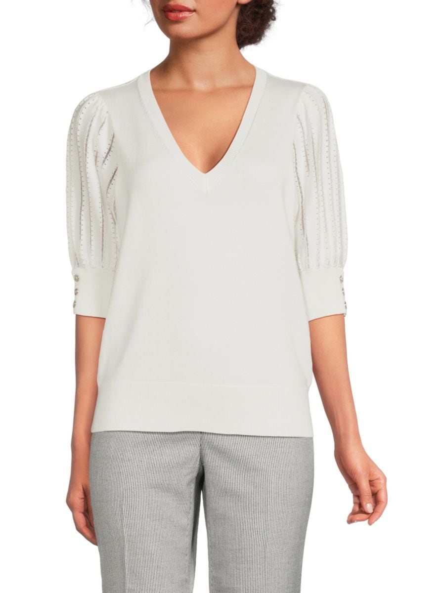 Свитер с рукавами-фонариками Karl Lagerfeld Paris, мягкий белый
Свитер с рукавами-фонариками Karl Lagerfeld Paris, мягкий белый