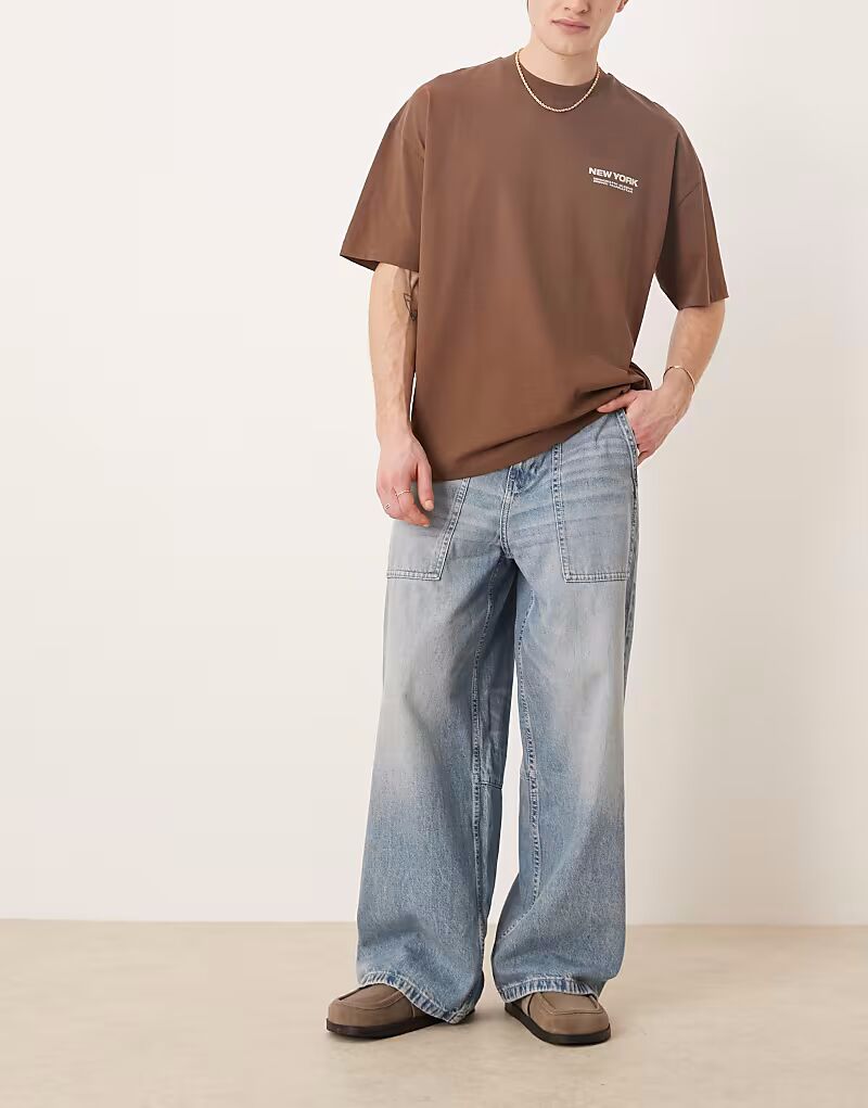 Джинсы свободного кроя светло-голубого цвета Asos Design
Джинсы свободного кроя светло-голубого цвета Asos Design