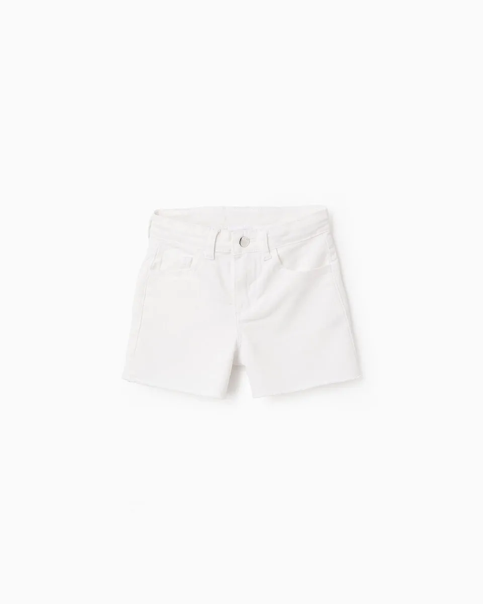 Детские шорты с пятью карманами и рваным краем Zippy, белый
Детские шорты с пятью карманами и рваным краем Zippy, белый