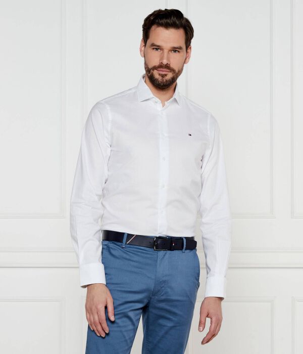 Рубашка Slim fit Tommy Hilfiger, белый 
Рубашка Slim fit Tommy Hilfiger, белый
