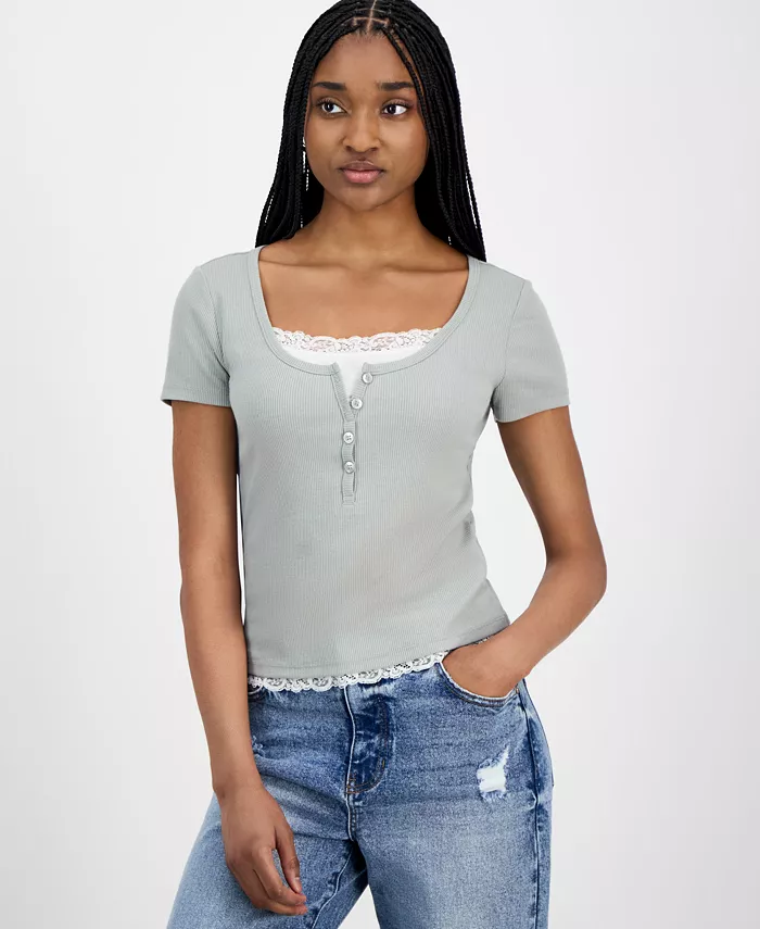 Футболка хенли с кружевной отделкой для юниоров Hippie Rose, белый
Футболка хенли с кружевной отделкой для юниоров Hippie Rose, белый