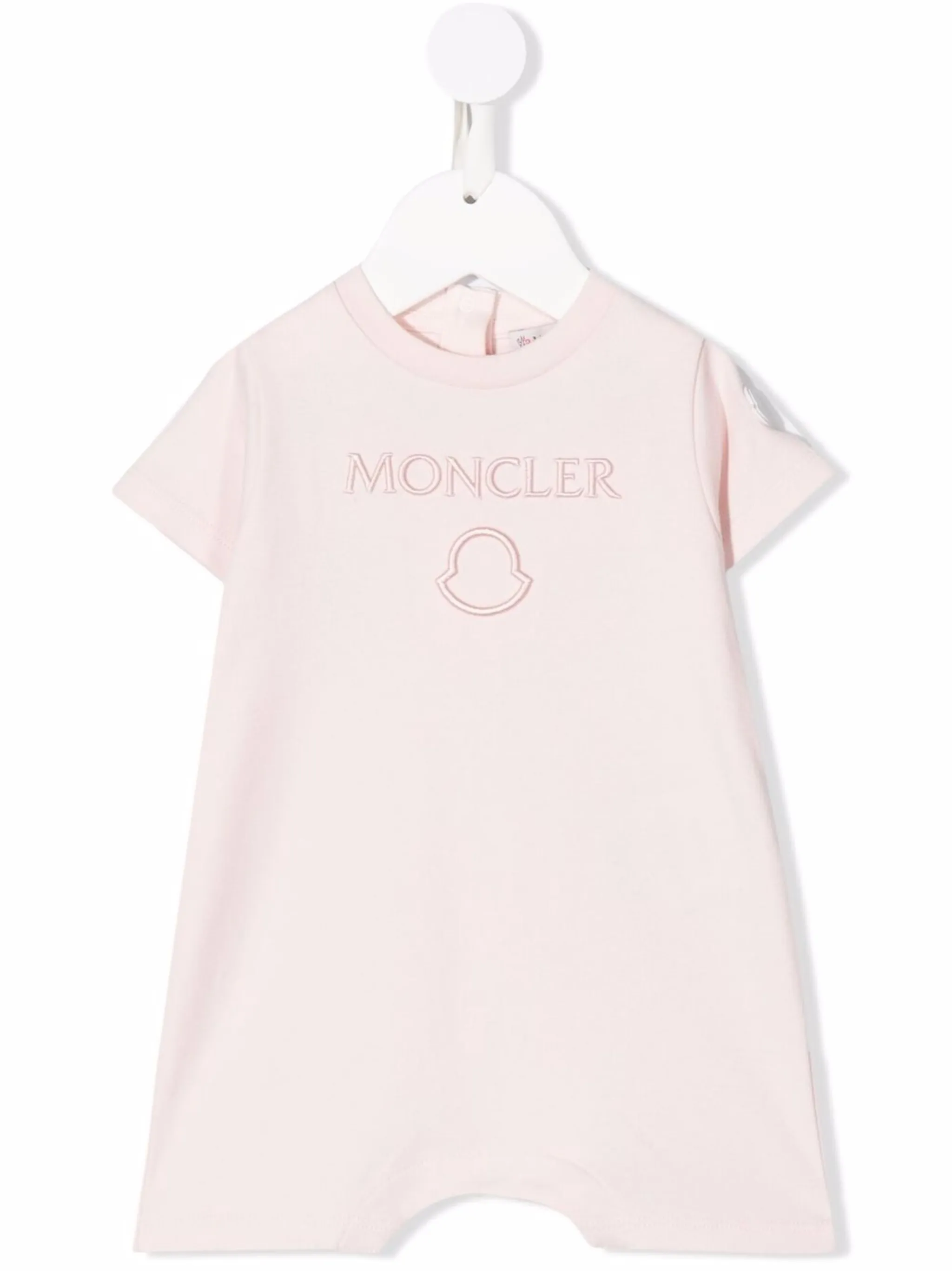 Ромпер с вышитым логотипом Moncler Enfant, розовый
Ромпер с вышитым логотипом Moncler Enfant, розовый