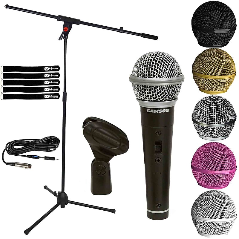 Динамический микрофон Samson Handheld Dynamic Karaoke Computer Microphone Vocal DJ PA Mic w Stand & Cables
Динамический микрофон Samson Handheld Dynamic Karaoke Computer Microphone Vocal DJ PA Mic w Stand & Cables