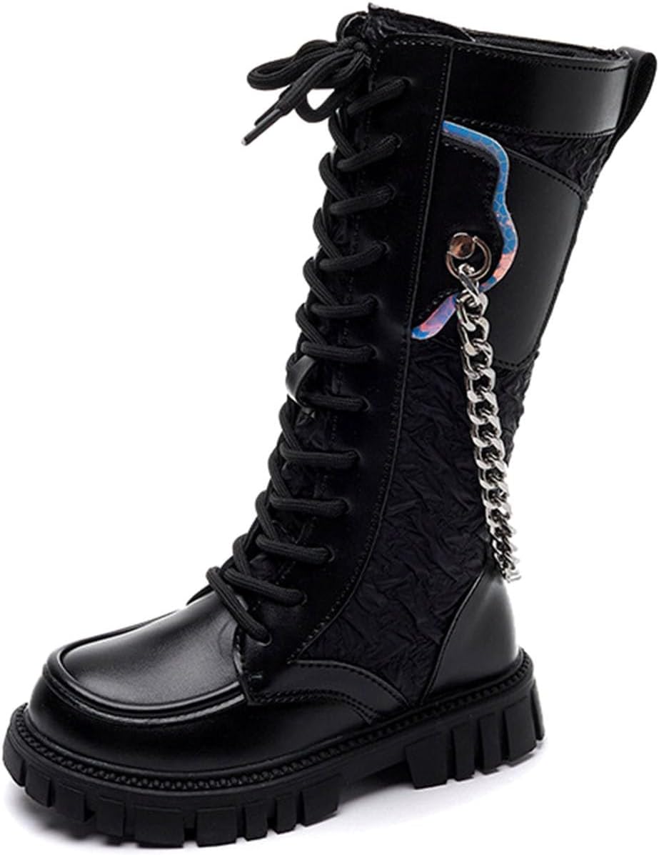 Девочкам: сапоги для верховой езды с шнуровкой, сапоги до середины голени, боевые ботинки, модные водонепроницаемые из искусственной кожи с боковой молнией, панк-гот стиль, для детей 4-12 лет Generic, A22 Black
Девочкам: сапоги для верховой езды с шнуровкой, сапоги до середины голени, боевые ботинки, модные водонепроницаемые из искусственной кожи с боковой молнией, панк-гот стиль, для детей 4-12 лет Generic, A22 Black