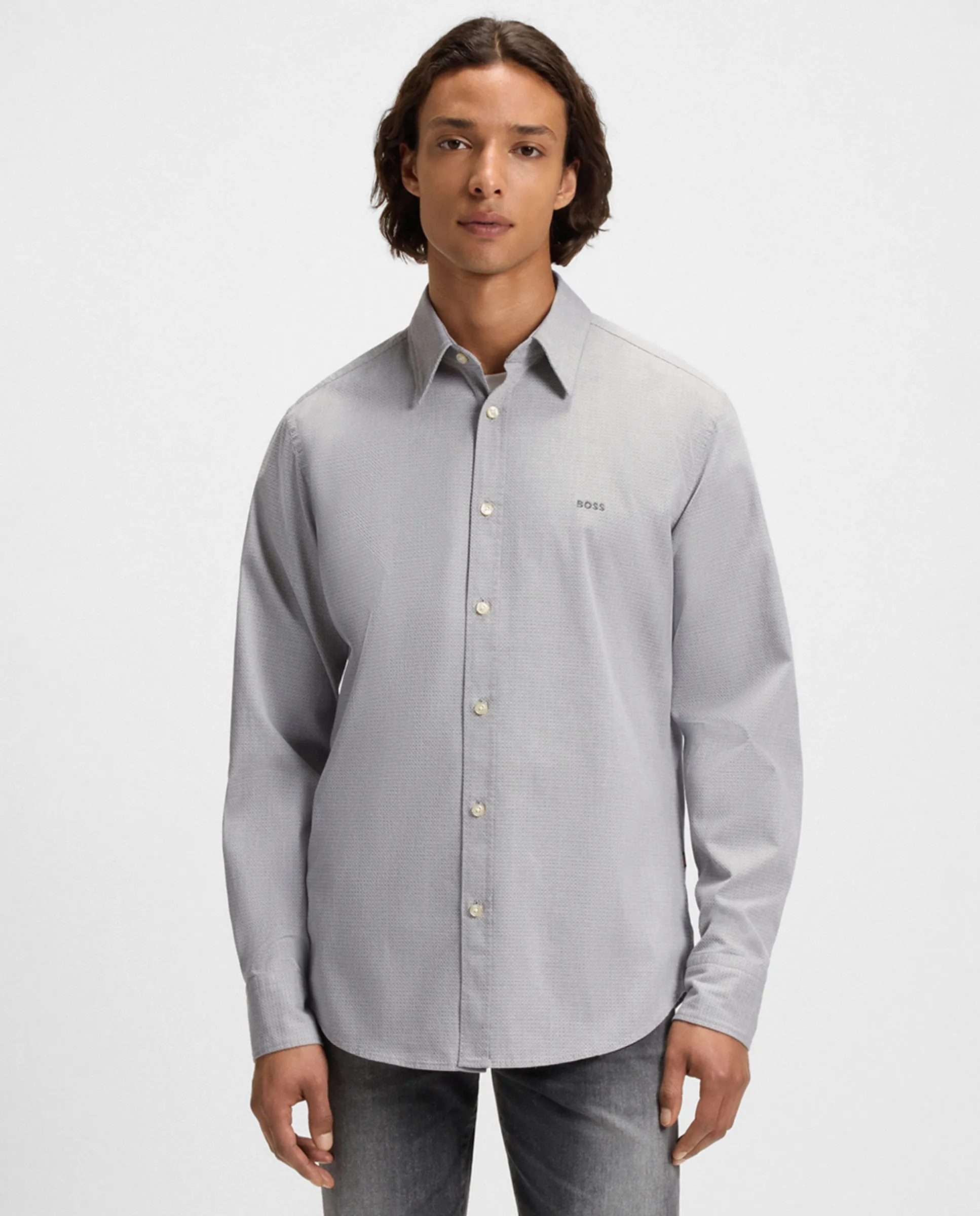 Мужская рубашка с длинным рукавом Boss, зеленый 
Мужская рубашка с длинным рукавом Boss, зеленый