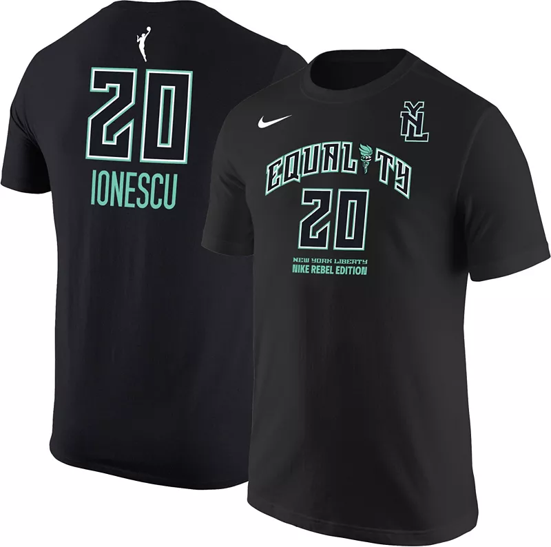 Черная футболка Nike Adult New York Liberty Sabrina Ionescu #20
Черная футболка Nike Adult New York Liberty Sabrina Ionescu #20
