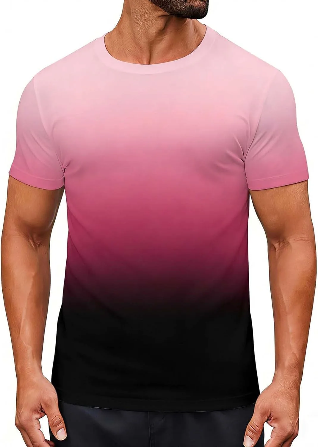 Мужская футболка с градиентом Casual с коротким рукавом
Мужская футболка с градиентом Casual с коротким рукавом