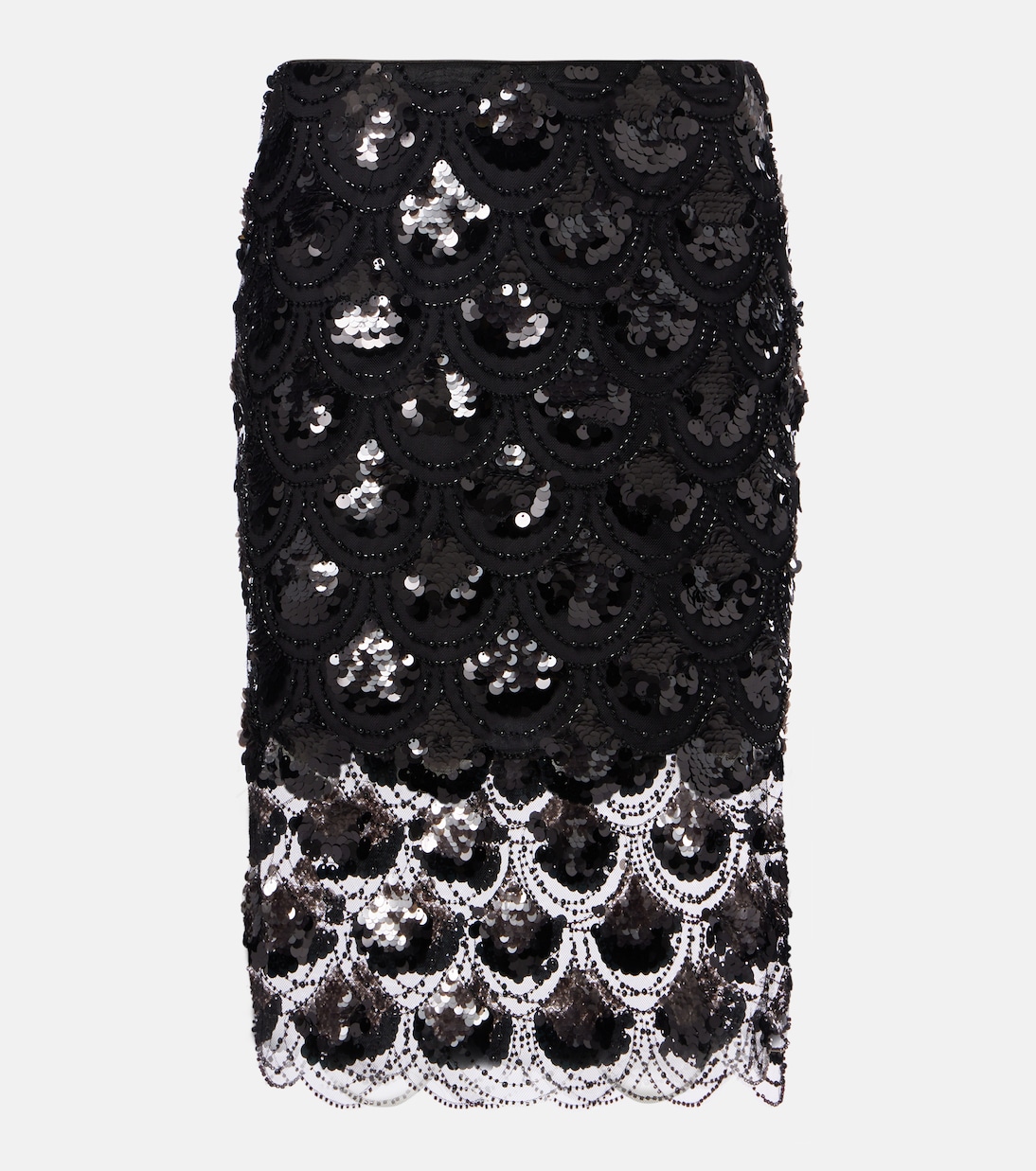 Юбка миди с фестончатым краем, расшитая пайетками Rotate, черный
Юбка миди с фестончатым краем, расшитая пайетками Rotate, черный