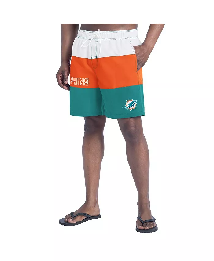 Мужские плавки для пляжного волейбола Miami Dolphins Sunrise Volley в цвете аква/оранжевый G-III Sports by Carl Banks
Мужские плавки для пляжного волейбола Miami Dolphins Sunrise Volley в цвете аква/оранжевый G-III Sports by Carl Banks