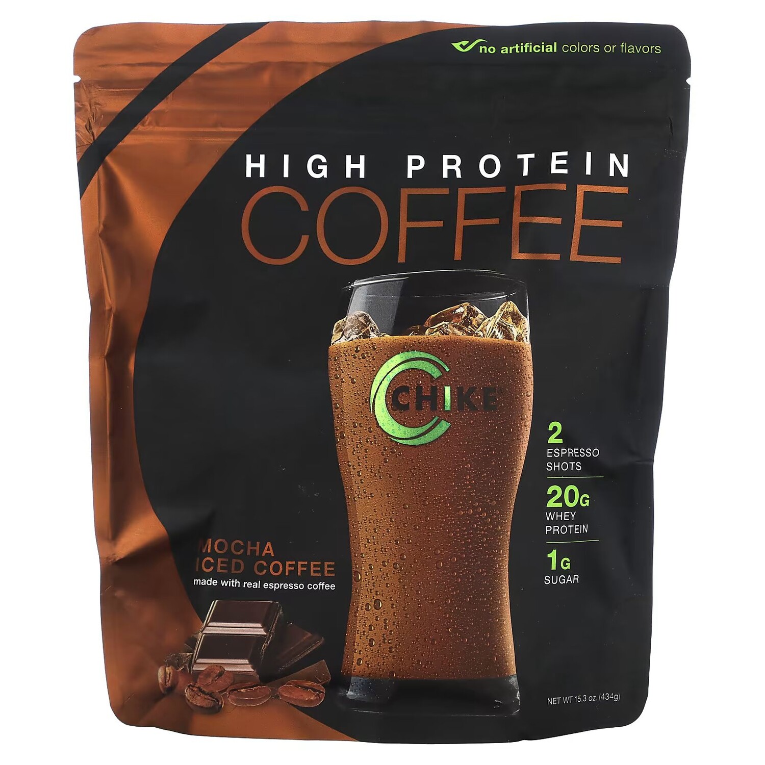 Холодный кофе с высоким содержанием белка, мокко, 15,3 унции (434 г) Chike Nutrition
Холодный кофе с высоким содержанием белка, мокко, 15,3 унции (434 г) Chike Nutrition