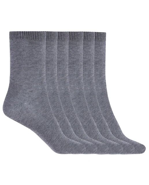 В упаковке 6 пар однотонных хлопковых носков Basix Punto Blanco, серый
В упаковке 6 пар однотонных хлопковых носков Basix Punto Blanco, серый