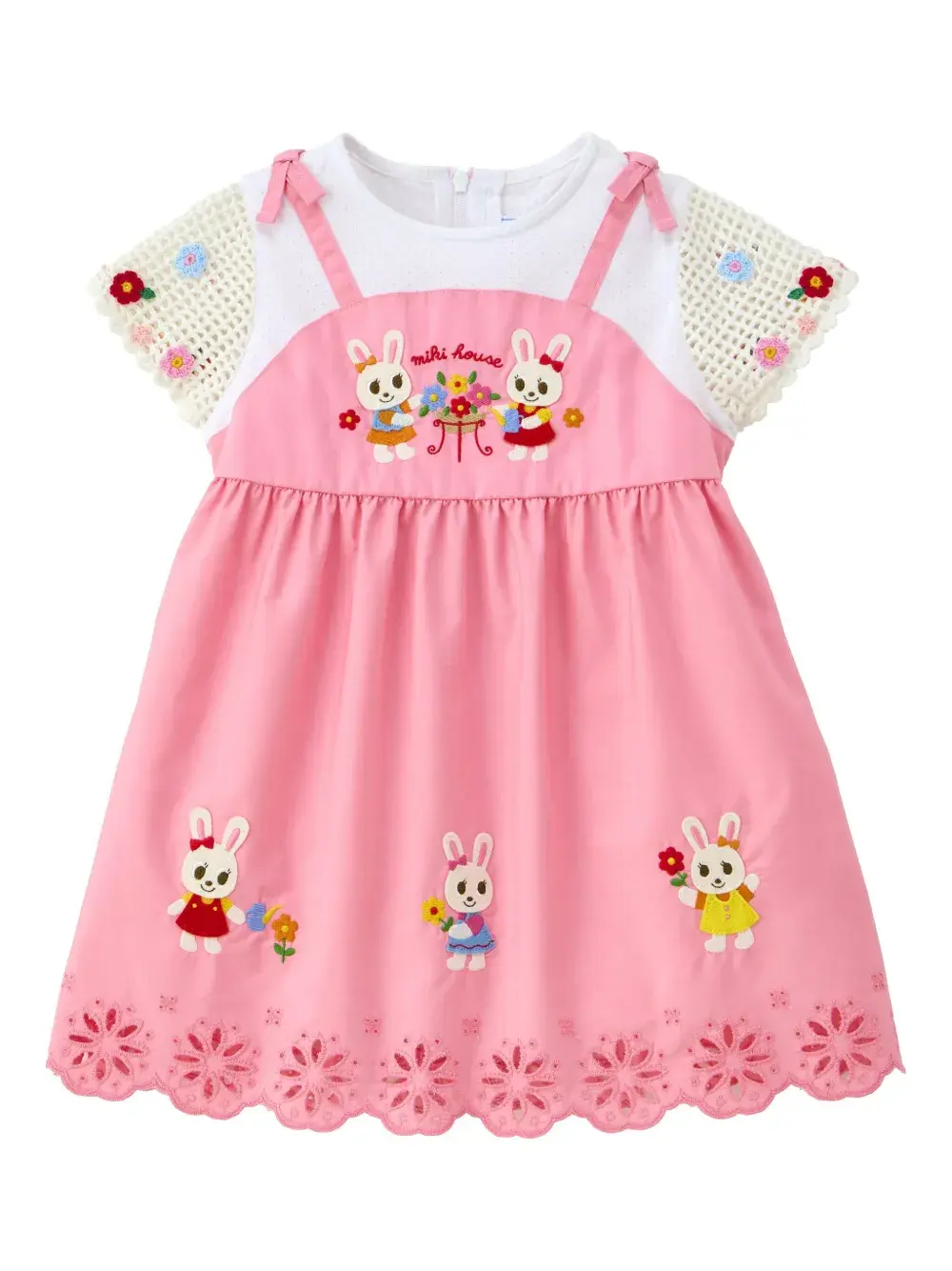 Платье с узором Miki House, розовый
Платье с узором Miki House, розовый