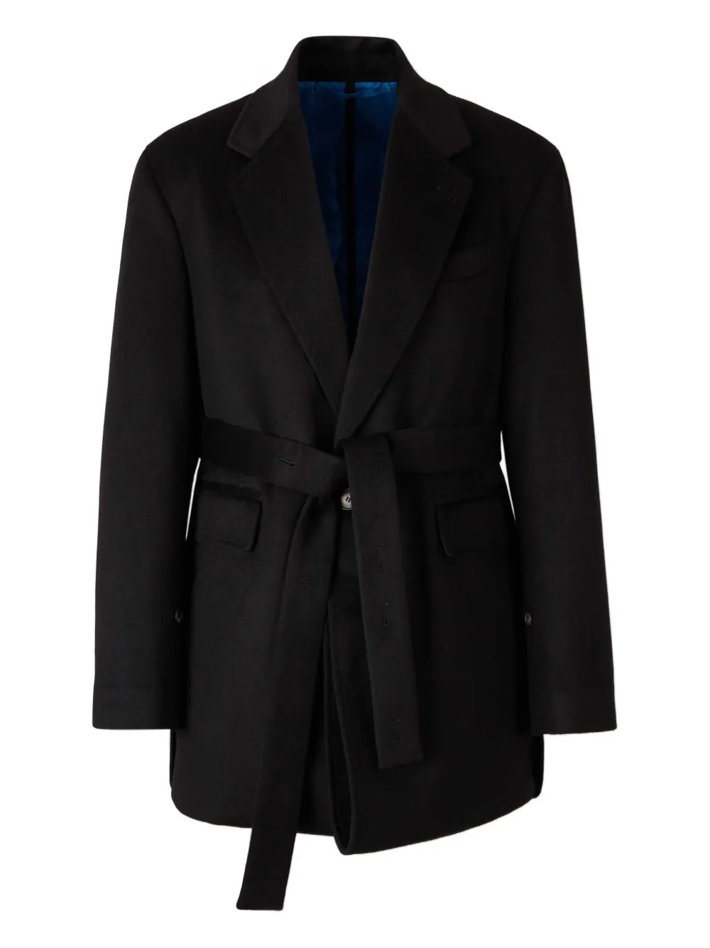 Пальто с поясом и накладными карманами с клапанами Setchu, черный
Пальто с поясом и накладными карманами с клапанами Setchu, черный