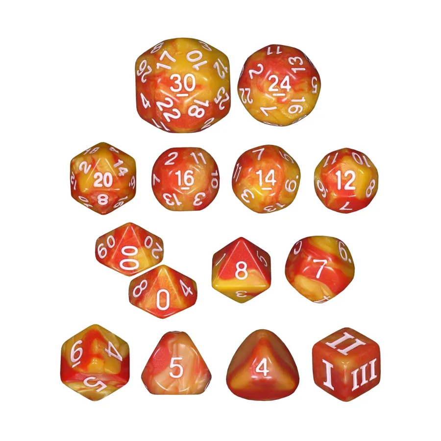 Набор кубиков Poly Dice необычных размеров — огненные стрелы белого цвета (14), DCC & Specialty Dice Packs
Набор кубиков Poly Dice необычных размеров — огненные стрелы белого цвета (14), DCC & Specialty Dice Packs