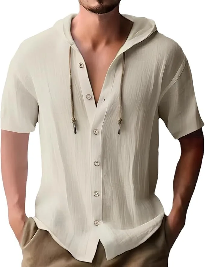 Мужская рубашка Guayabera из льна с коротким рукавом KBBYT
Мужская рубашка Guayabera из льна с коротким рукавом KBBYT