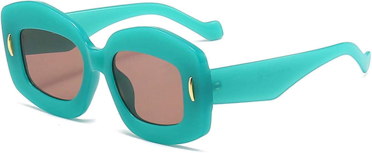 Женские модные солнцезащитные очки Jelly Color с градиентными оттенками и защитой от УФ-излучения UV400, винтажные мужские солнцезащитные очки с заклепками VVTWSSW, Green Tea
Женские модные солнцезащитные очки Jelly Color с градиентными оттенками и защитой от УФ-излучения UV400, винтажные мужские солнцезащитные очки с заклепками VVTWSSW, Green Tea