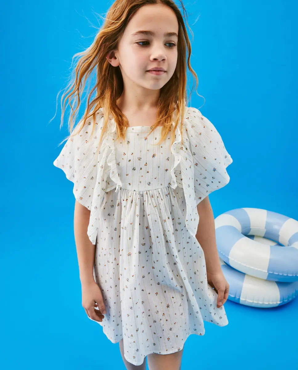 Платье для девочки с рукавами-бабочками Kids El Corte Inglés, белый
Платье для девочки с рукавами-бабочками Kids El Corte Inglés, белый