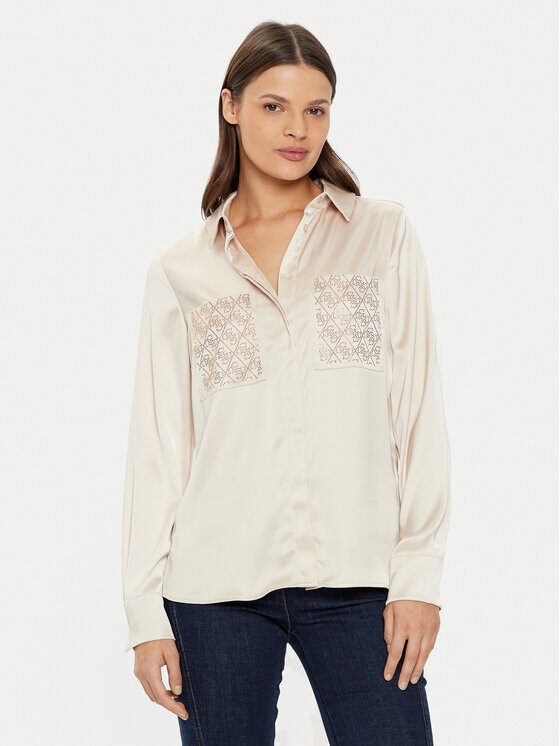 Рубашка стандартного кроя Guess, бежевый
Рубашка стандартного кроя Guess, бежевый