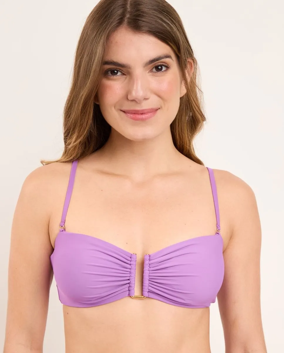 Однотонный бюстгальтер-бандо с подкладкой Río de Sol, пурпурный
Однотонный бюстгальтер-бандо с подкладкой Río de Sol, пурпурный