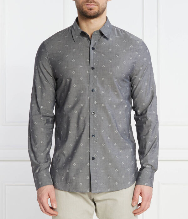 Рубашка мужская Guess Jeans из хлопка и модала с принтом, серый
Рубашка мужская Guess Jeans из хлопка и модала с принтом, серый