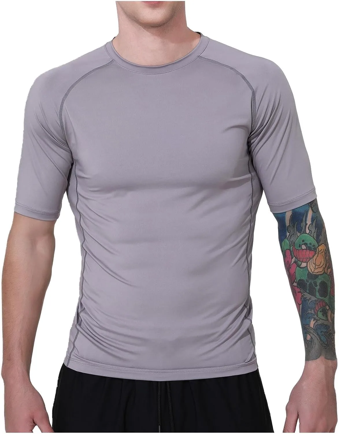 Мужская компрессионная футболка с коротким рукавом для спорта и тренировок QUNPIU
Мужская компрессионная футболка с коротким рукавом для спорта и тренировок QUNPIU