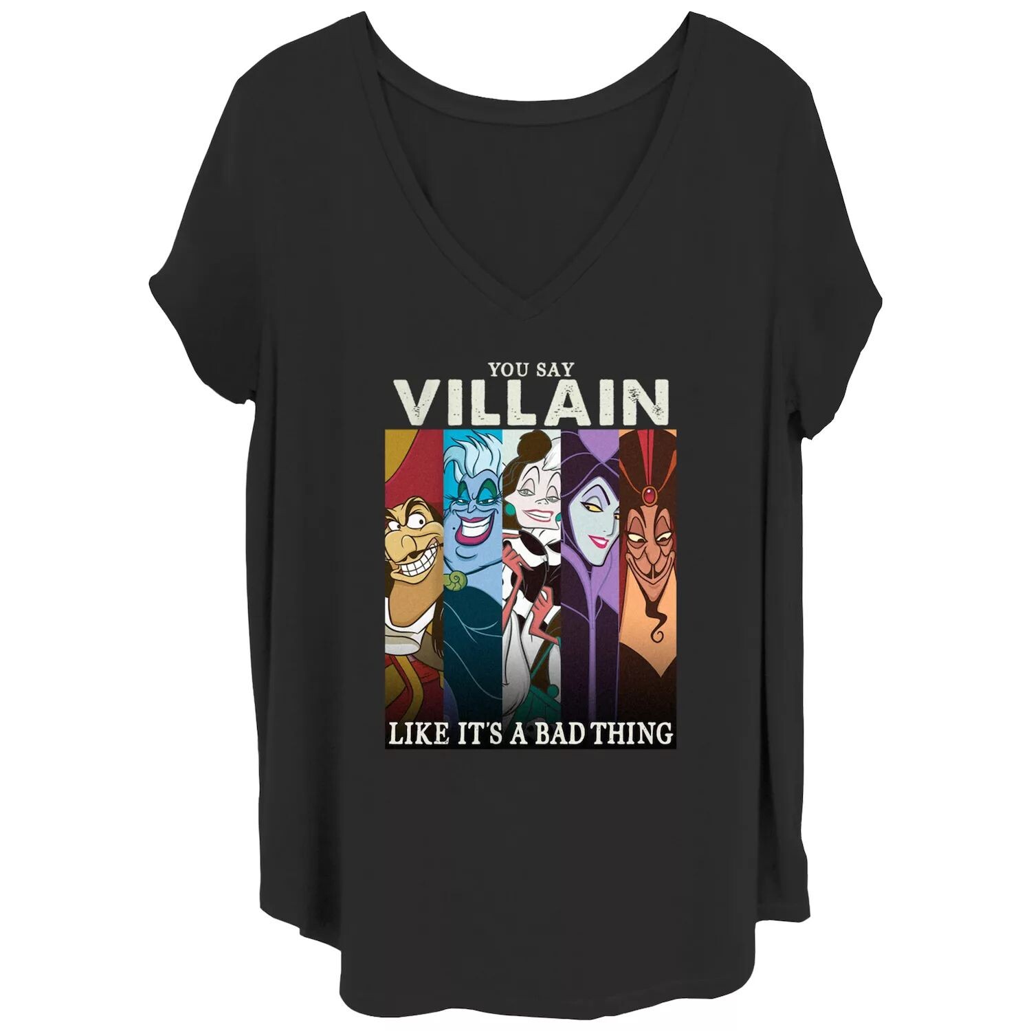 Футболка размера плюс для юниоров Disney Villains с рисунком «Ты говоришь, что это злодей» Disney
Футболка размера плюс для юниоров Disney Villains с рисунком «Ты говоришь, что это злодей» Disney