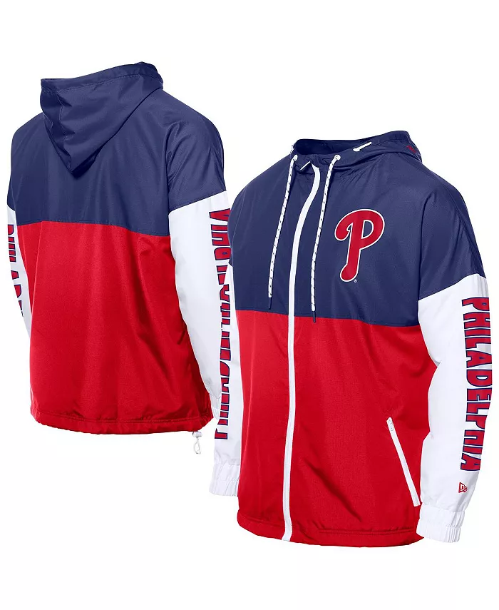 Мужская красно-синяя ветровка-худи с молнией Philadelphia Phillies в стиле колорблок New Era
Мужская красно-синяя ветровка-худи с молнией Philadelphia Phillies в стиле колорблок New Era