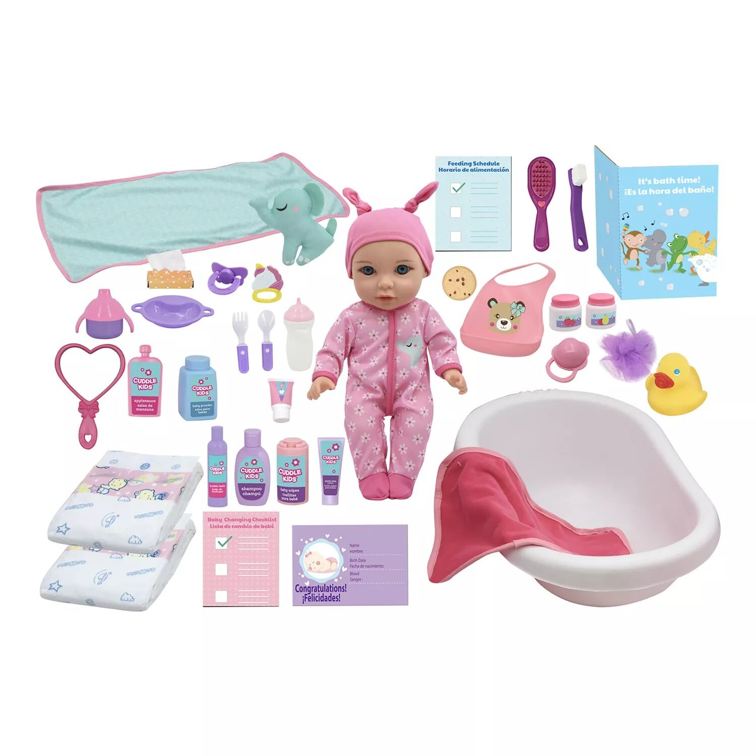 Роскошный игровой набор New Adventures Little Darlings Baby Doll Feed & Care с 15-дюймовым корпусом. Куколка и 35 аксессуаров New Adventures
Роскошный игровой набор New Adventures Little Darlings Baby Doll Feed & Care с 15-дюймовым корпусом. Куколка и 35 аксессуаров New Adventures