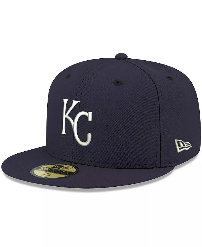 Мужская темно-синяя шляпа с логотипом Kansas City Royals, белая 59FIFTY, приталенная шляпа New Era
Мужская темно-синяя шляпа с логотипом Kansas City Royals, белая 59FIFTY, приталенная шляпа New Era