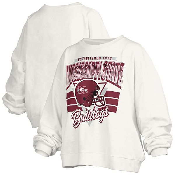 Женский белый свитшот Mississippi State Bulldogs Janice оверсайз укороченный Pressbox
Женский белый свитшот Mississippi State Bulldogs Janice оверсайз укороченный Pressbox