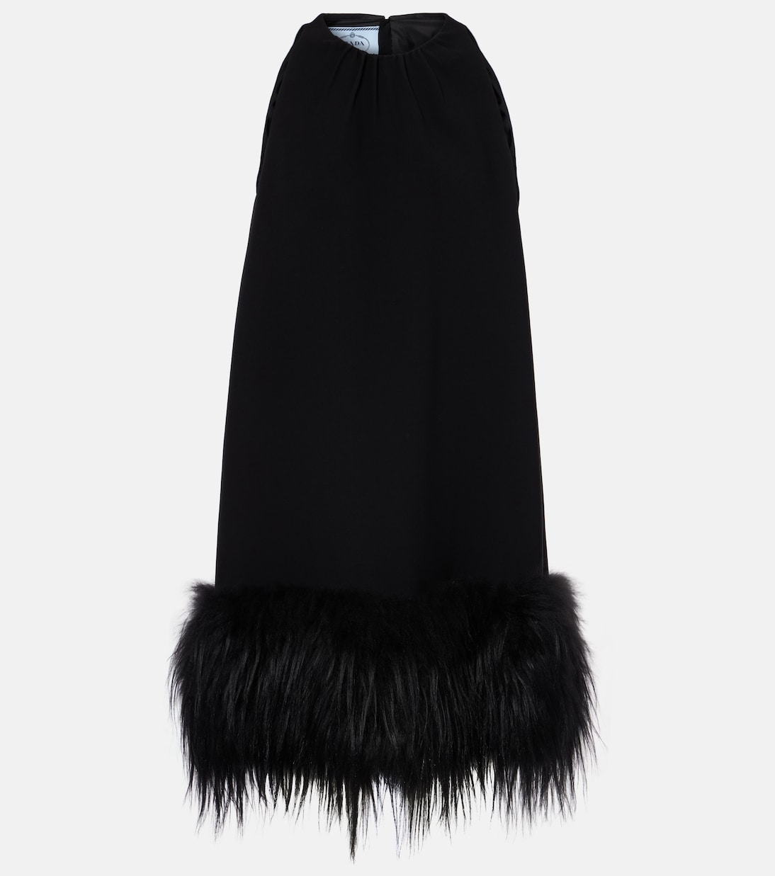 Мини-платье с отделкой из перьев Prada, Nero
Мини-платье с отделкой из перьев Prada, Nero