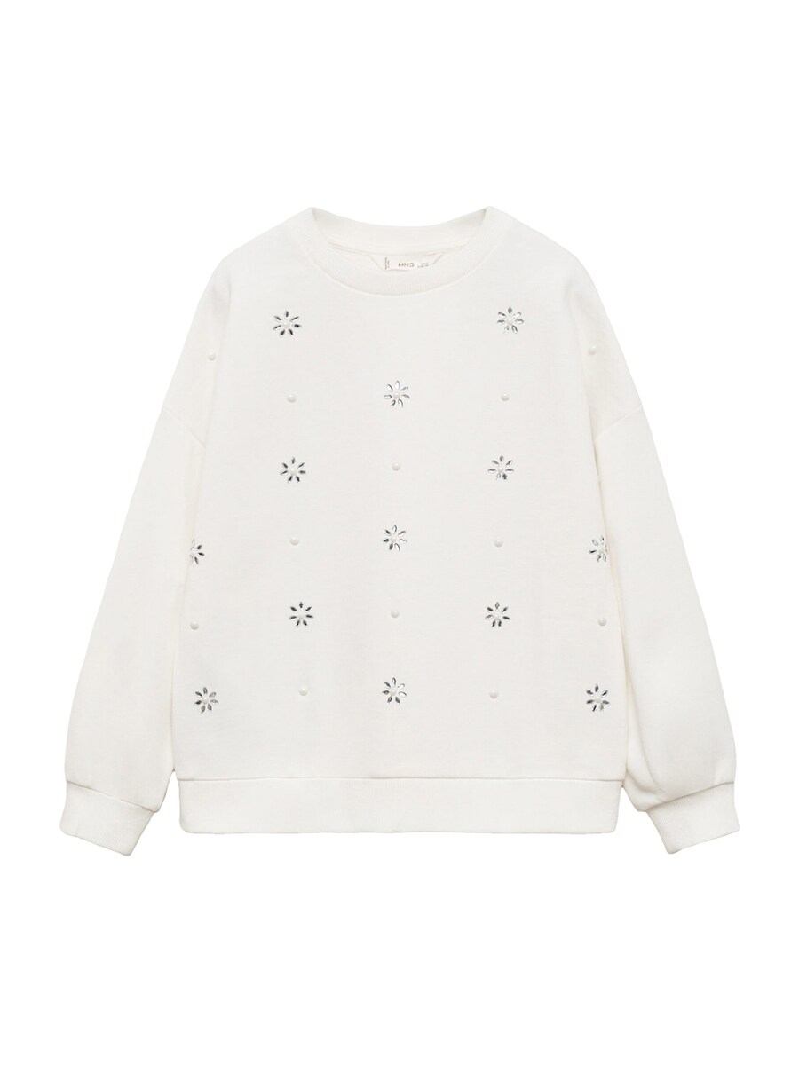 Толстовка MANGO KIDS PEARLS, белый 
Толстовка MANGO KIDS PEARLS, белый